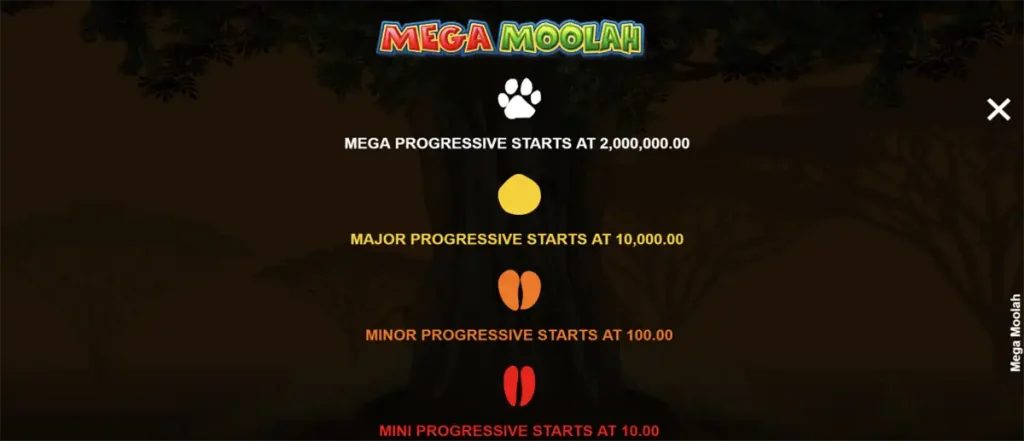 Правила игры в слот Mega Moolah